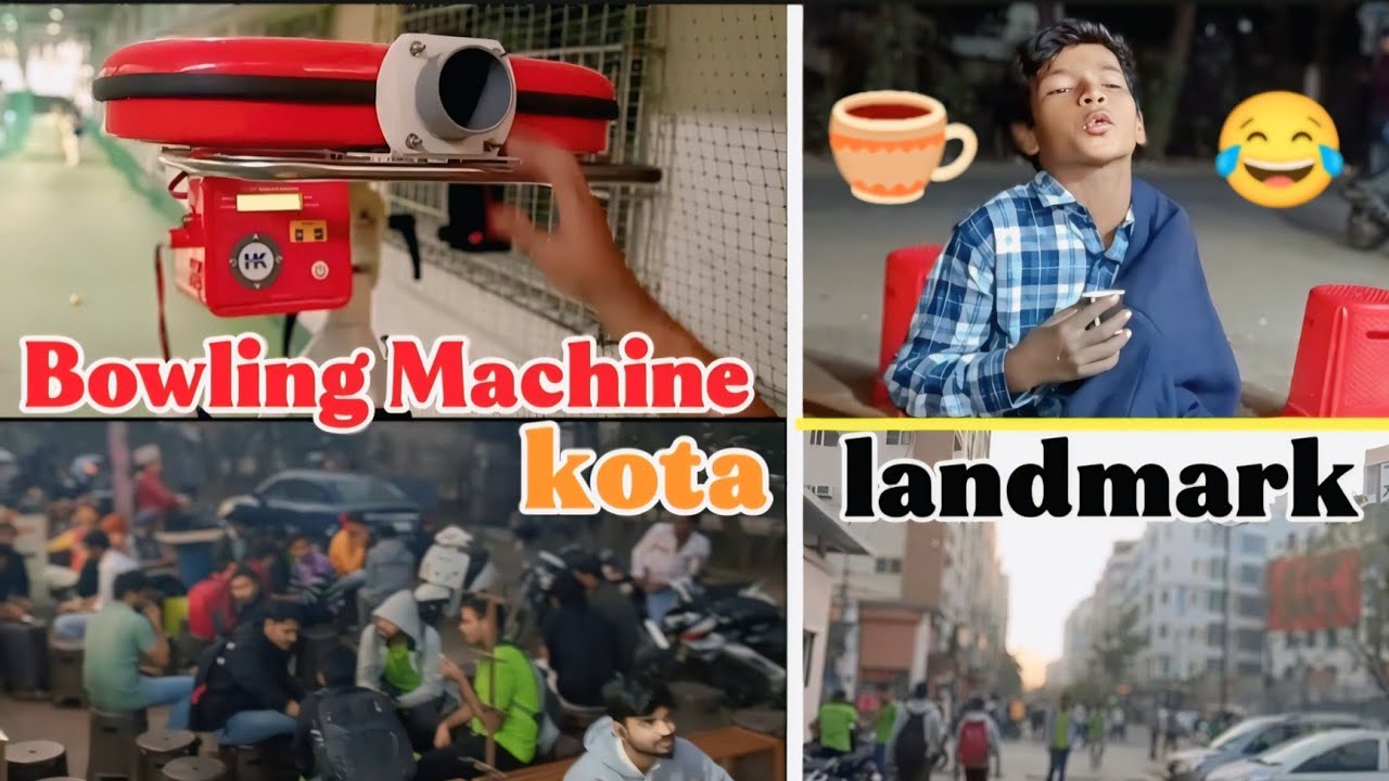 Cricket🏏in Landmark City Kota-Bowling Machine Vlog