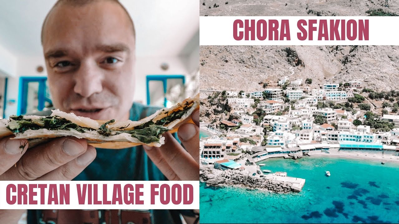 Eating Traditional Cretan Food in the Mountains | Exploring Chora Sfakion Village