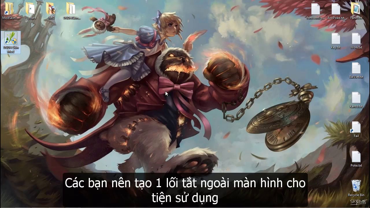 Hướng Dẫn Mod Skin LOL 2017 Kh&ocirc;ng Kh&oacute;a T&agrave;i Khoản Bằng TNDH Skin Mod