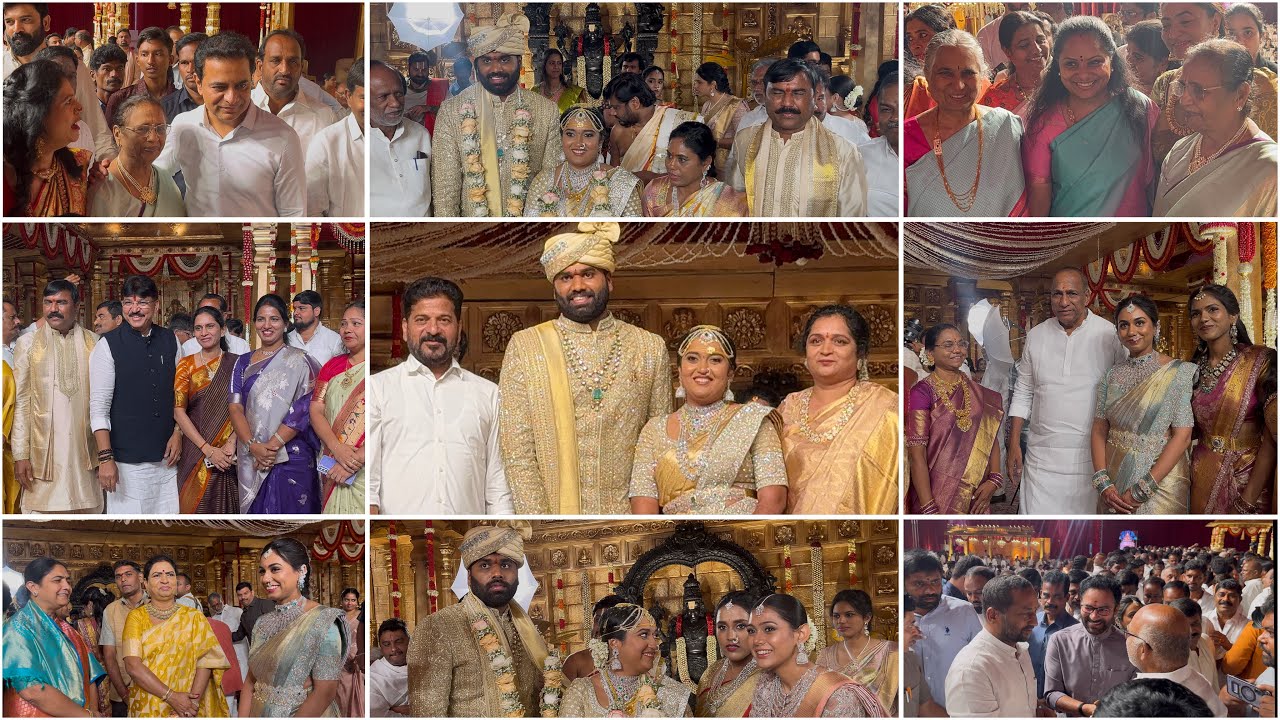 Famous Politicans In Wedding | Bjp MLC Anji Reddy Son Wedding | Anish Reddy Wed’s Sri Mahee Marriage