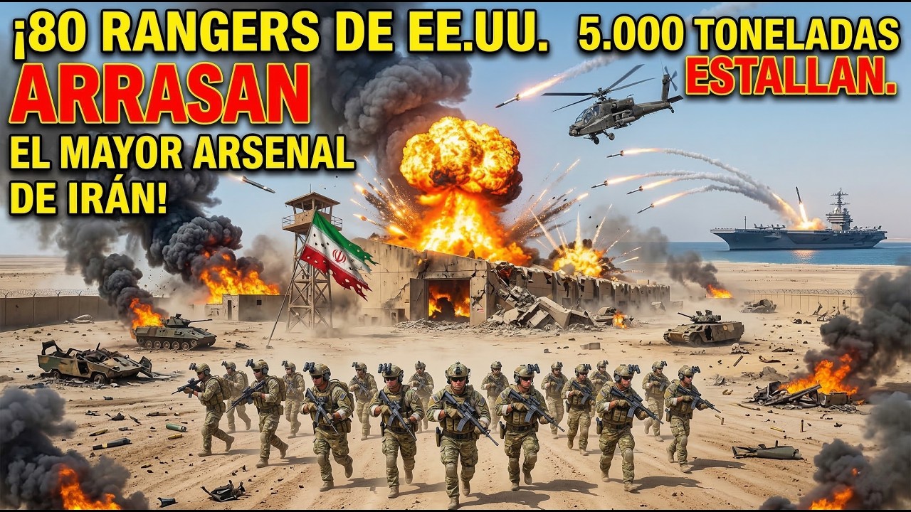 &iexcl;80 Rangers de EE.UU. ARRASAN el mayor arsenal de Ir&aacute;n! 5.000 TONELADAS ESTALLAN