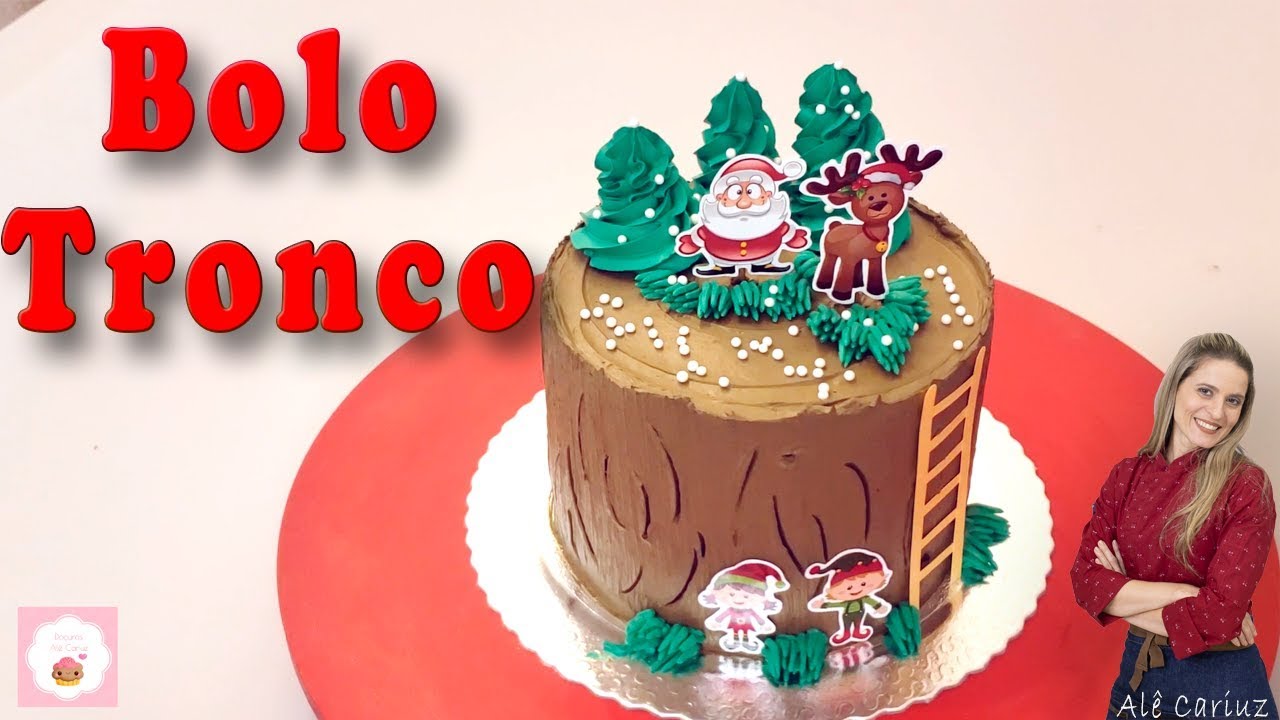 Bolo de Chantininho  Tronco de árvore #4