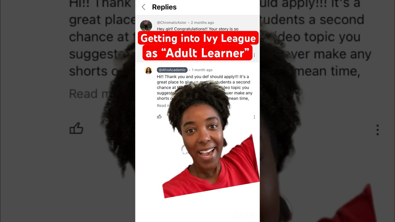 Get into an Ivy League University as an Adult Student.  #collegeadmissions #studywithme #studentlife