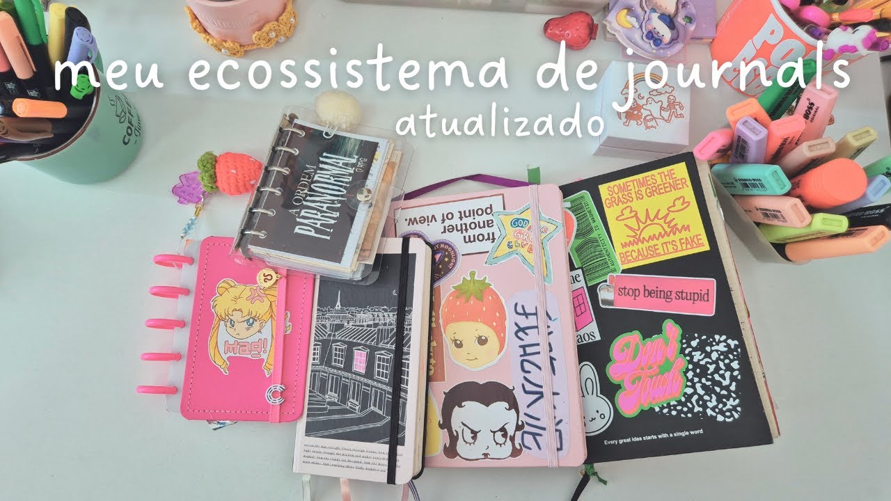 meu ECOSSISTEMA DE JOURNAL 2026 ✨ todos os cadernos que eu uso