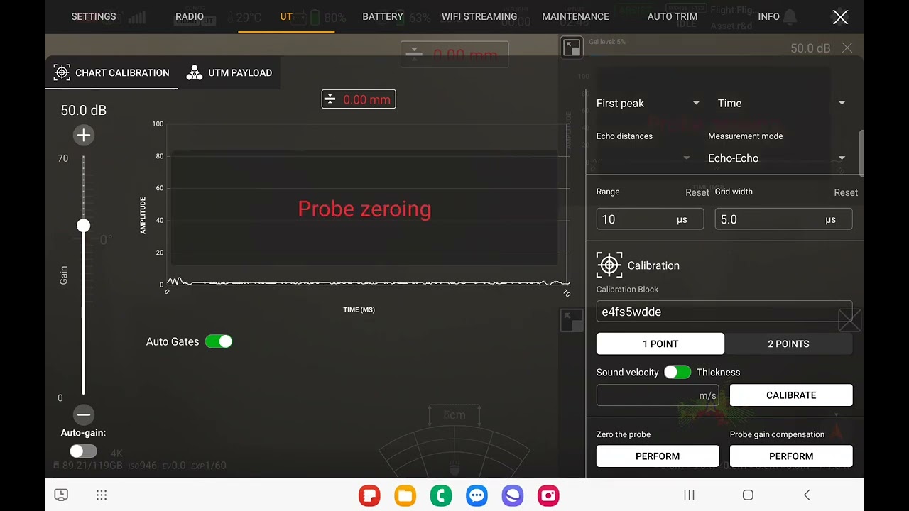 How to zero the probe of the Elios 3 UT Payload
