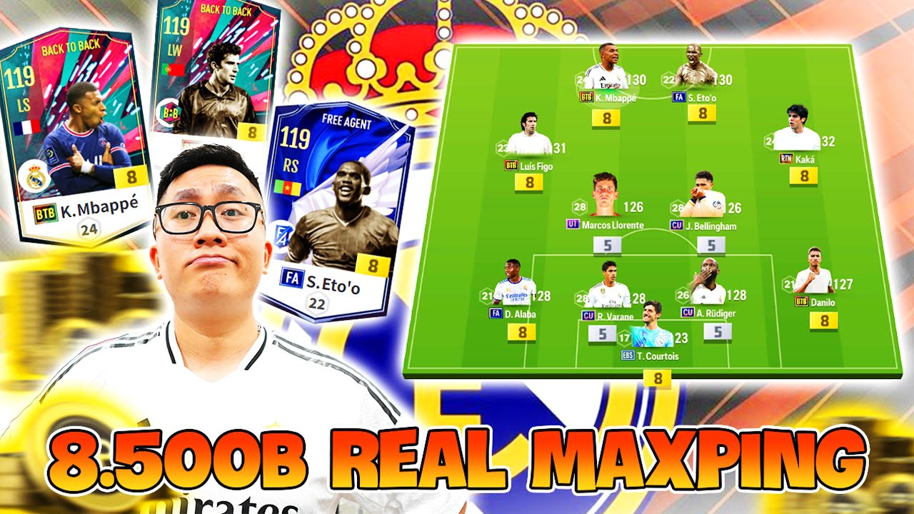 Xây Dựng Siêu Đội Hình REAL MADRID CỰC MẠNH Với 9000 Tỷ BP Tươi: MBAPPÉ, ETO'O, FIGO & KAKA +8