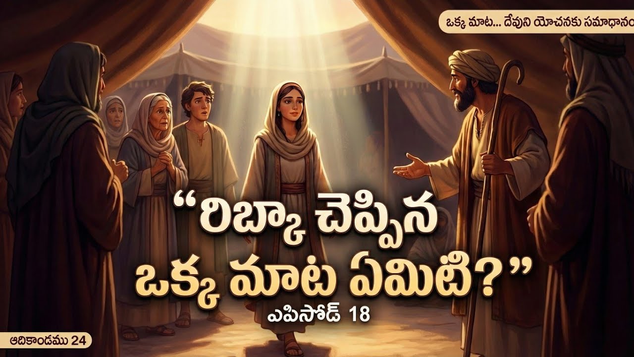 రిబ్కా చెప్పిన ఒక్క మాట ఏమిటి? | Genesis 24 | Animated Bible Story Telugu | Episode 18