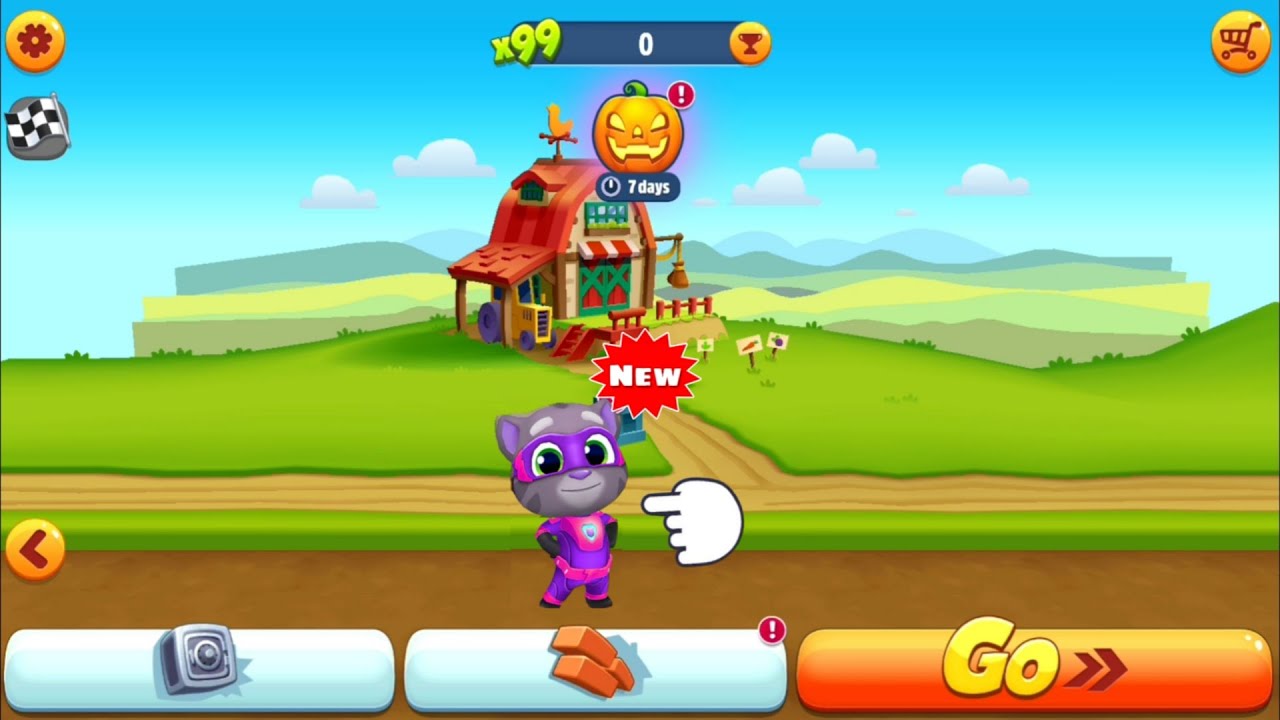 Talking Tom Gold Run New Character Update Halloween - Talking Tom Hero - Full Screen
