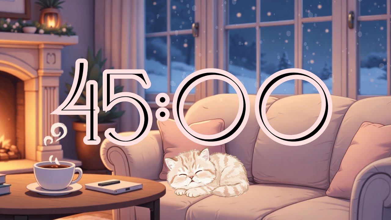 45 Minute Countdown Timer | Calm Winter Focus