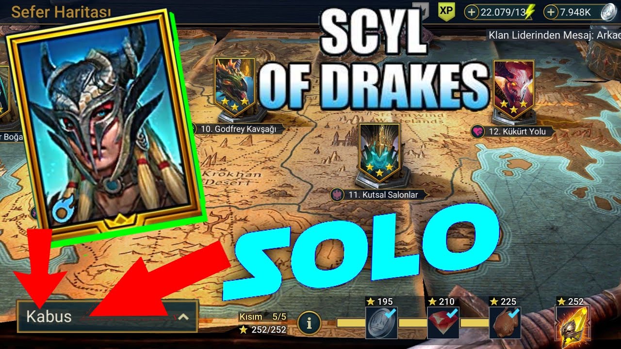 Kabus Sefer Full SOLO Scyl Of Drakes REHBERİ | RAID: Shadow Legends