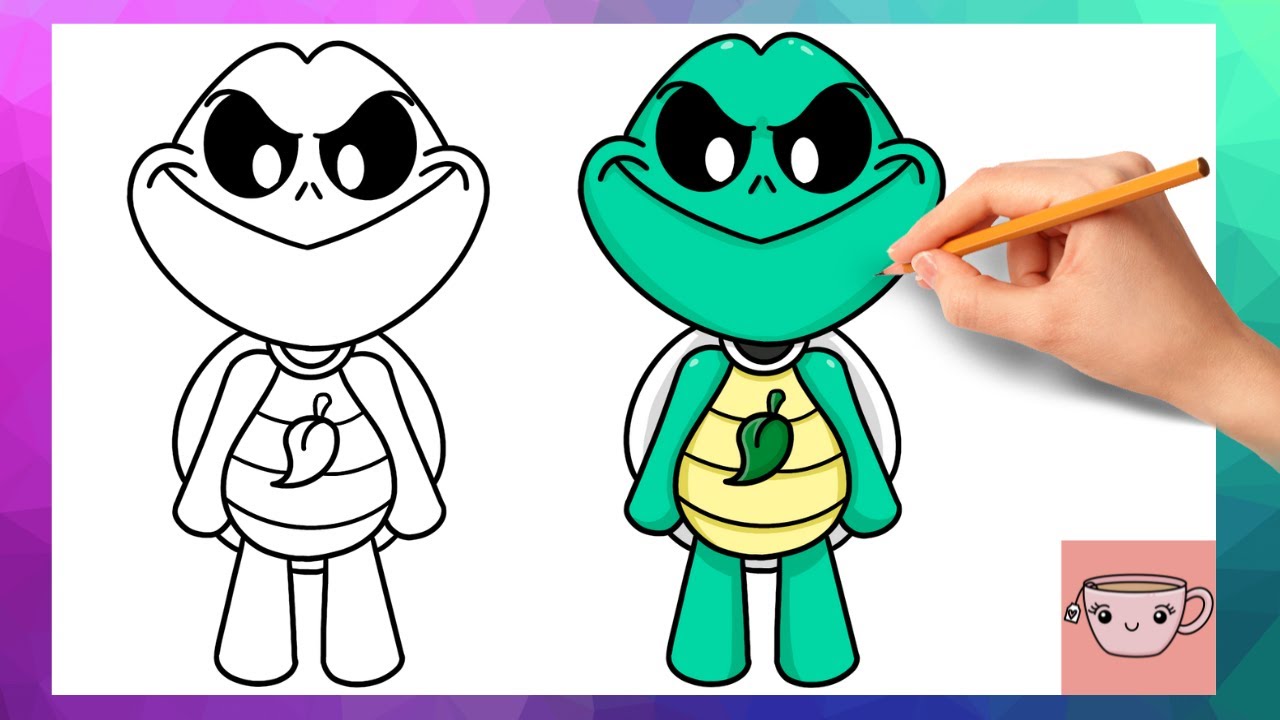 How To Draw Silly Shell from Poppy Playtime | GameToons Smiling Critters | Easy Drawing Tutorial