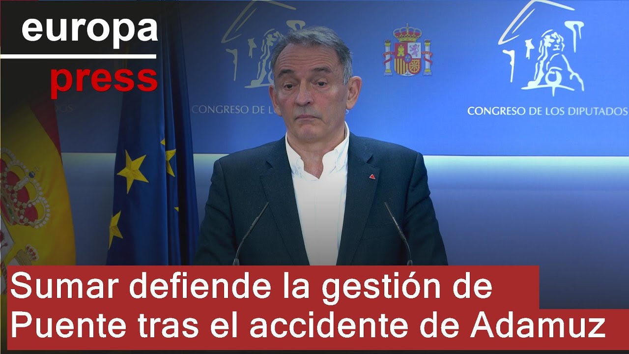 Sumar defiende la gestión de Puente tras el accidente de Adamuz