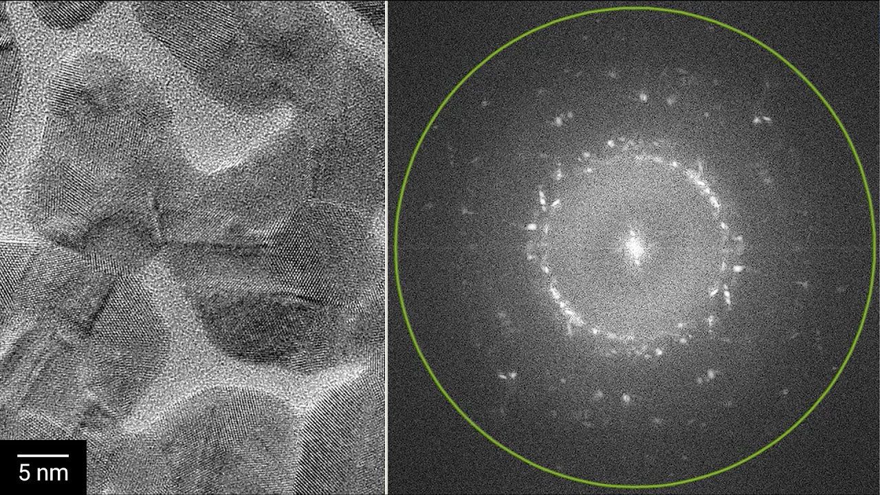 Atomic resolution of AuPd particle at 800 &deg;C