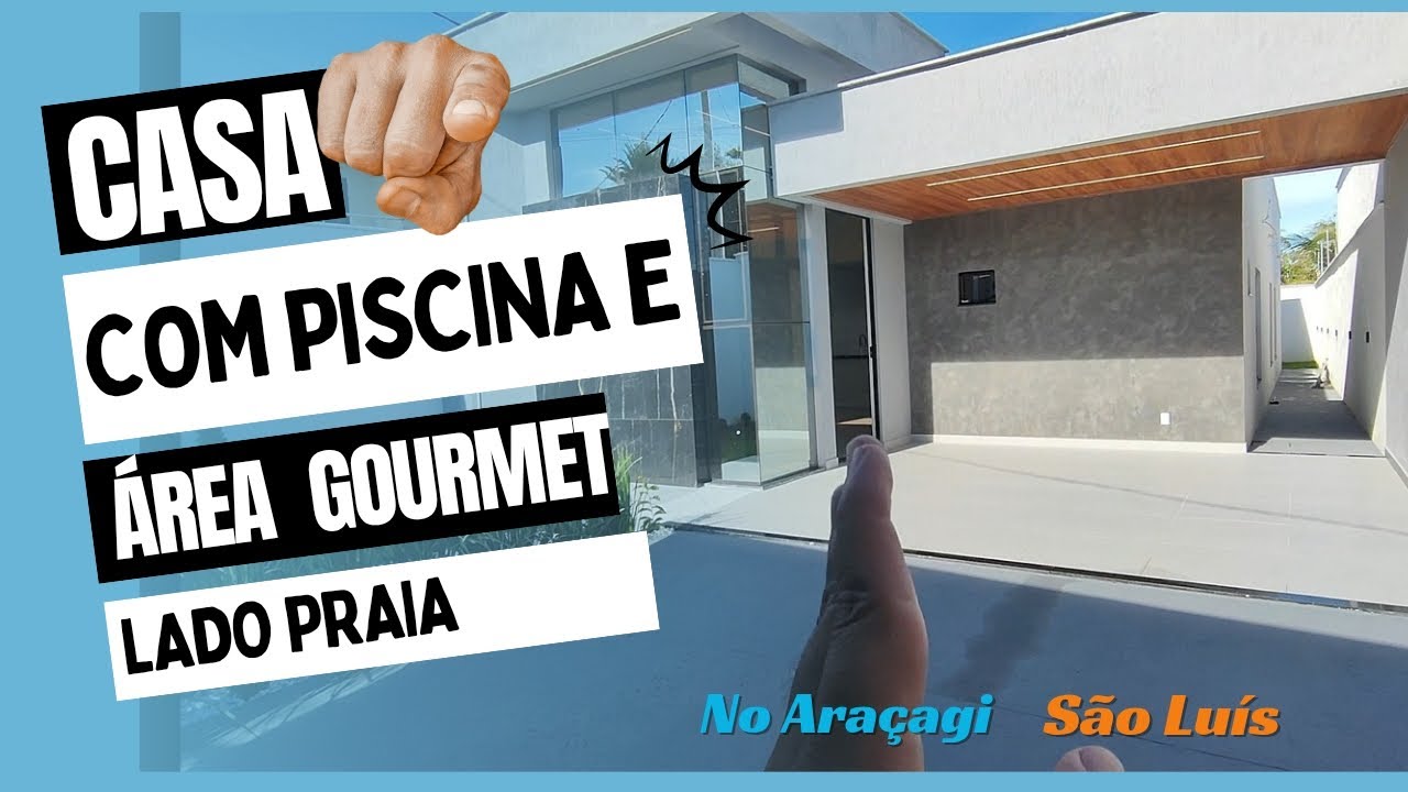 Casa à Venda no Araçagi - São Luís, MA. com Piscina e Área Gourmet - Lado Praia