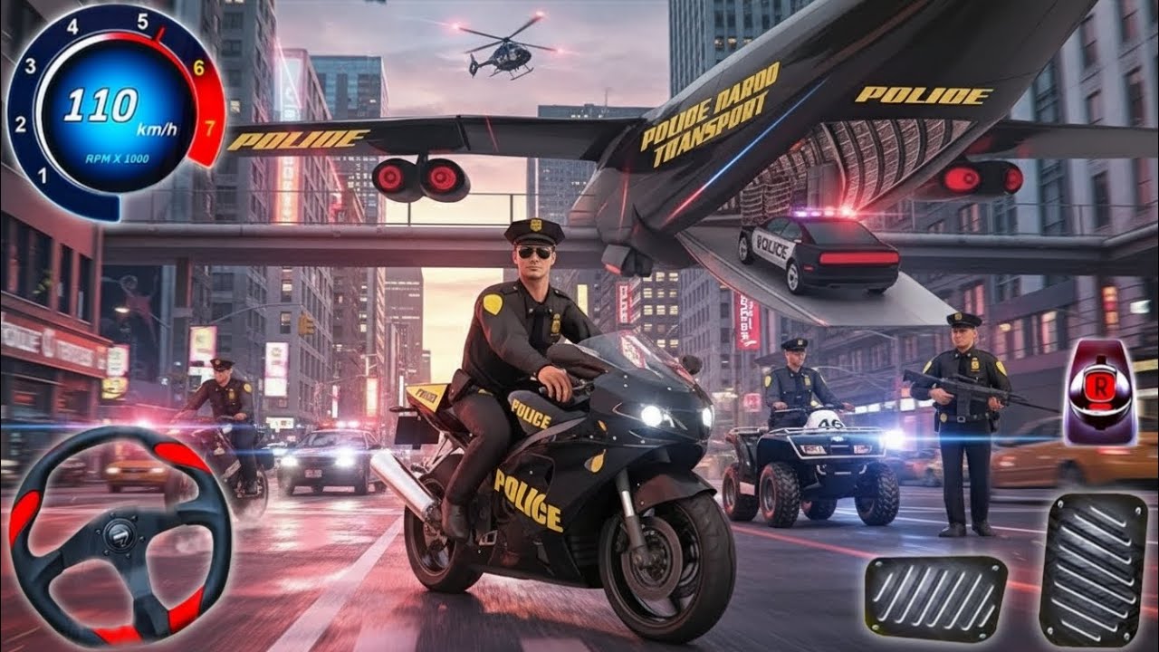 Police Car Simulator 3D Game Play - Real Cop Car 🚨 Driving Simulator 2025 ! Android Gameplay 🎮🎯