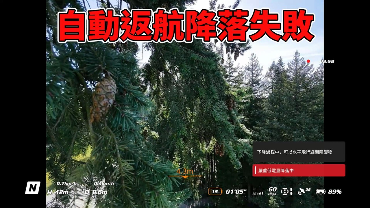 Neo 2 瘋狂實驗失敗！自動返航卡在樹上！