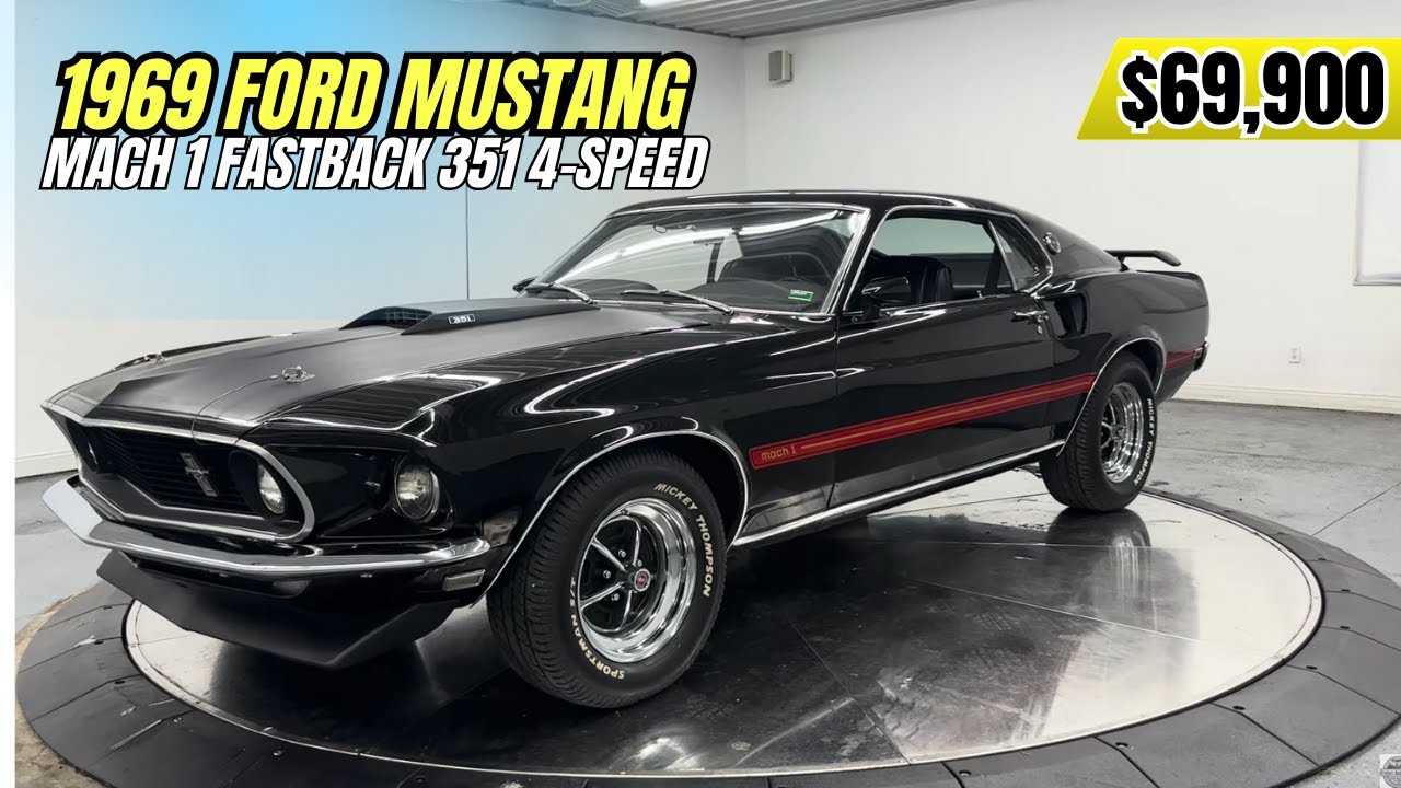 Ford Mustang Mach 1 Fastback 351 1969 года, 4-ступенчатая коробка передач | Классический маслкар ...