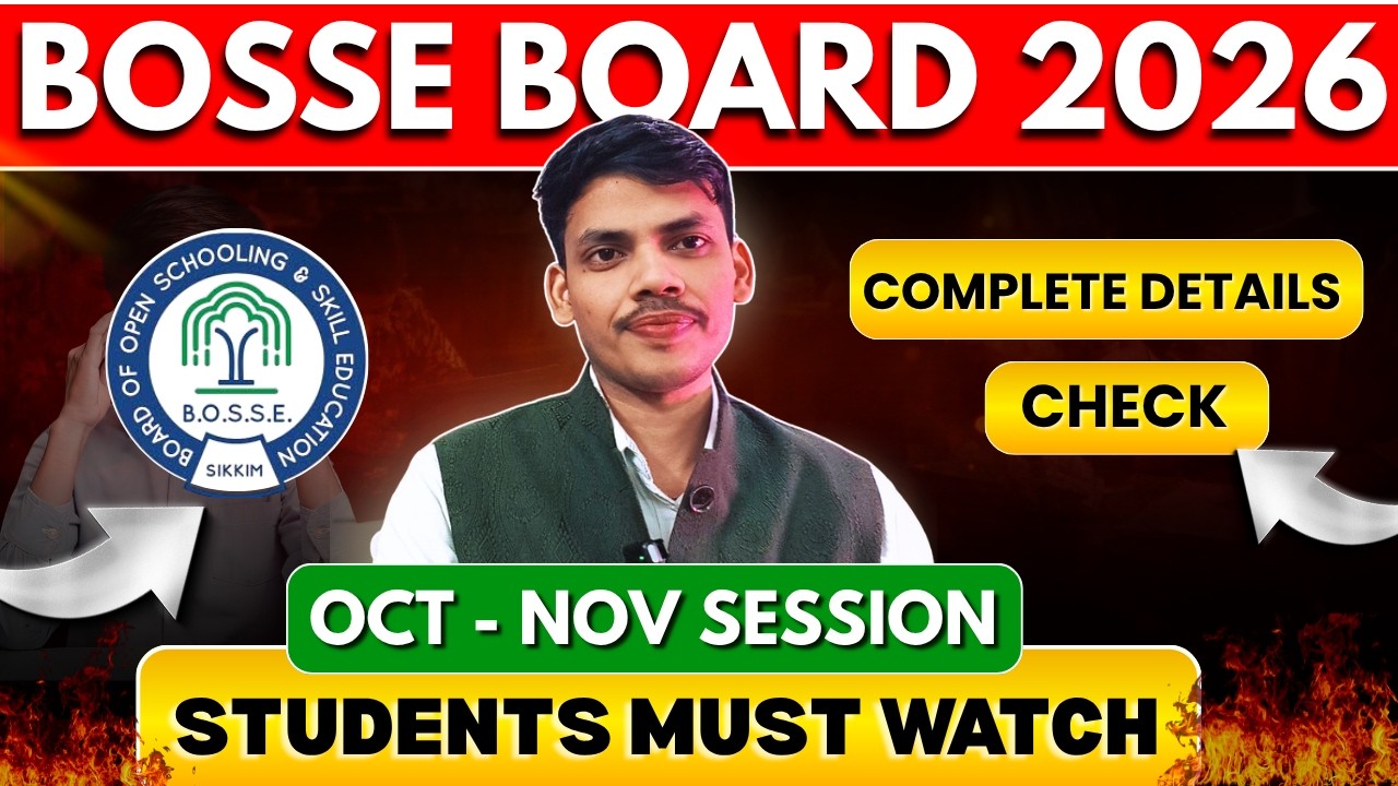 BOSSE Board October&ndash;November 2026 Session Admissions Open