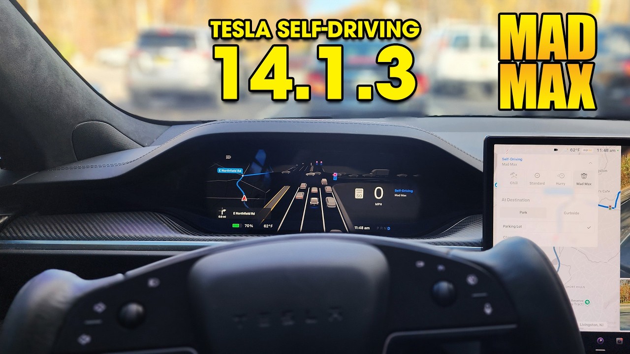 Tesla Self-Driving v14 MadMax Plaid!