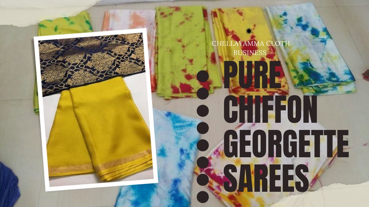 Chiffon sarees, Latest chiffon georgette saree collections, new model designs