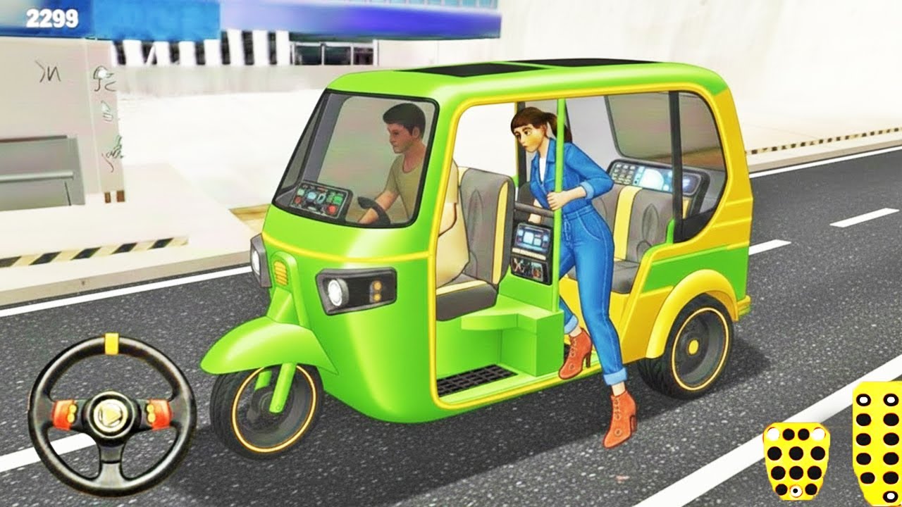 Mini Auto Rickshaw Taxi Insane Driving - Tuk Tuk Auto Rickshaw Game - Android Gameplay