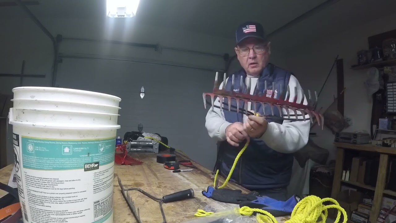 How to make a weed rake for conducting a lake survey