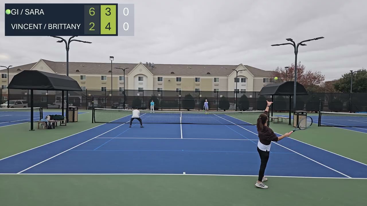 Tennis mixed doubles at Lifetime 12.21.25