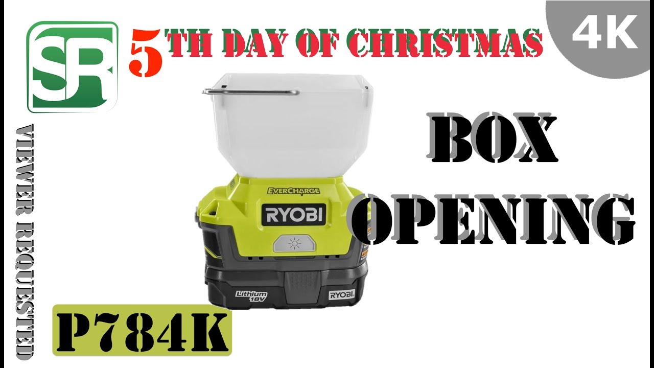 Ryobi 18-Volt ONE+ Lithium-Ion Cordless EVERCHARGE LED Area Light P784K - 5th Day of Christmas