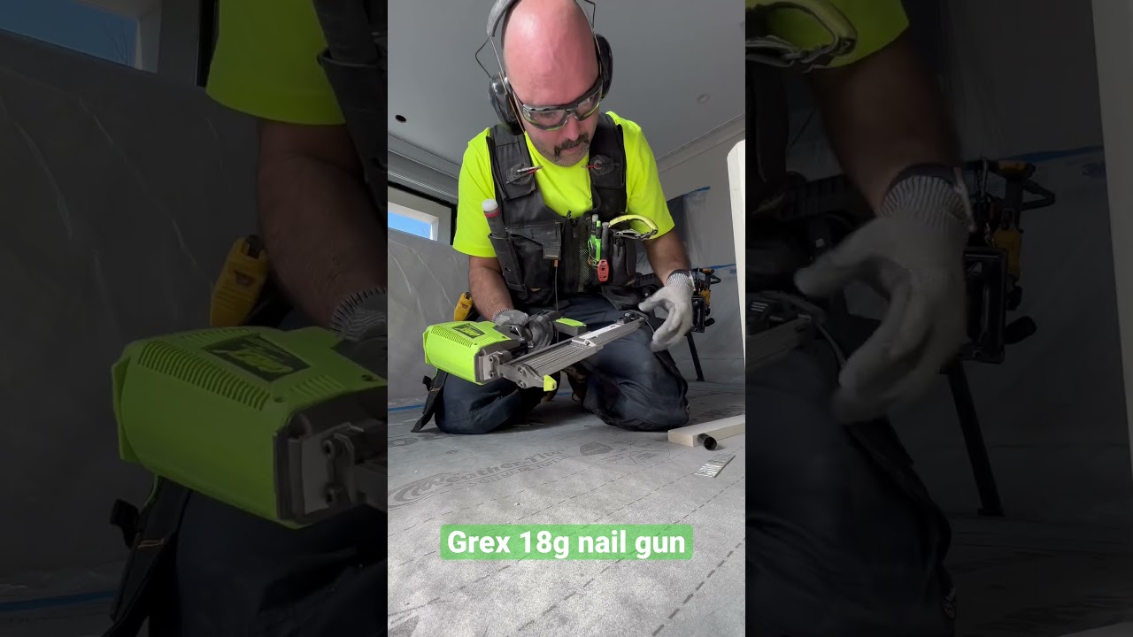 It&rsquo;s such a treat using this nail gun.  Grex 18g nail gun.