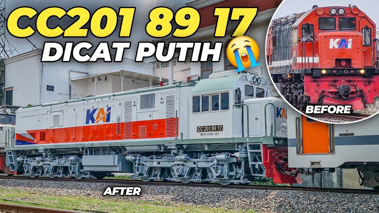 DICAT PUTIH‼️LOKOMOTIF MERAH SEMAKIN LANGKA DI JAWA😭 | Pengiriman Lokomotif CC201 89 17 ke Surabaya