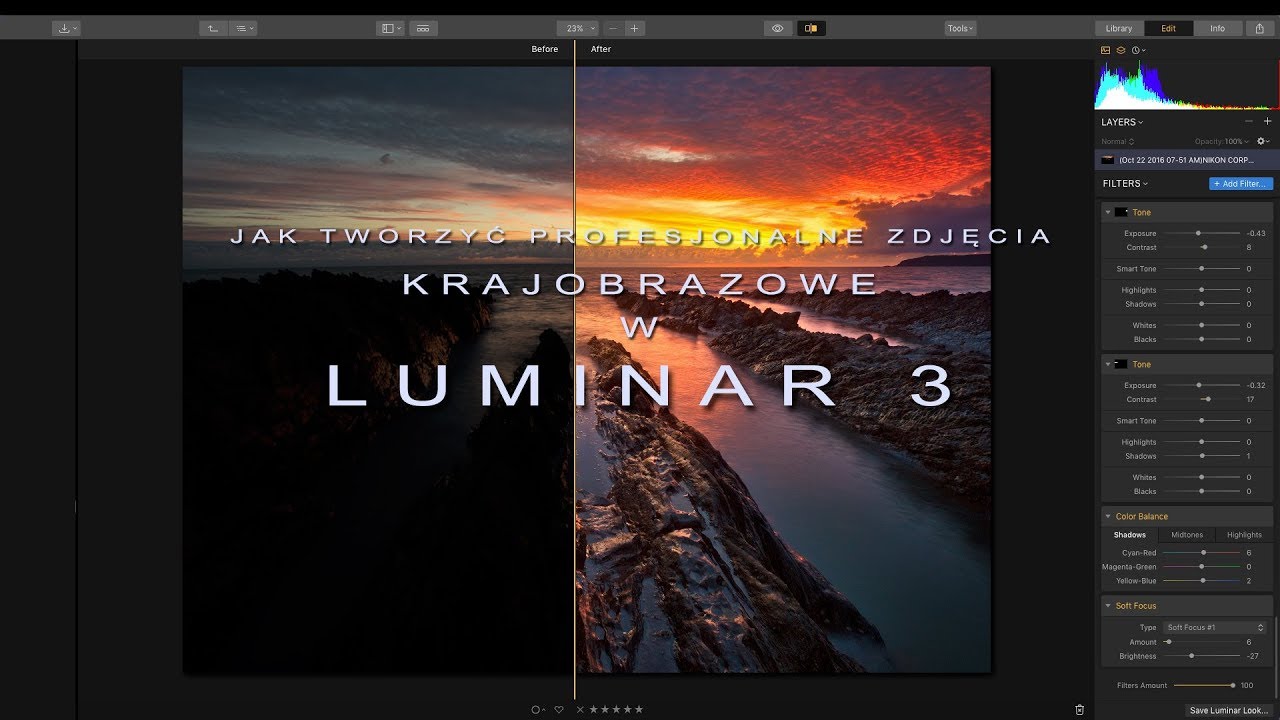 Jak TWORZYĆ profesjonalne zdjęcia KRAJOBRAZOWE w LUMINAR 3 | Tutorial PL