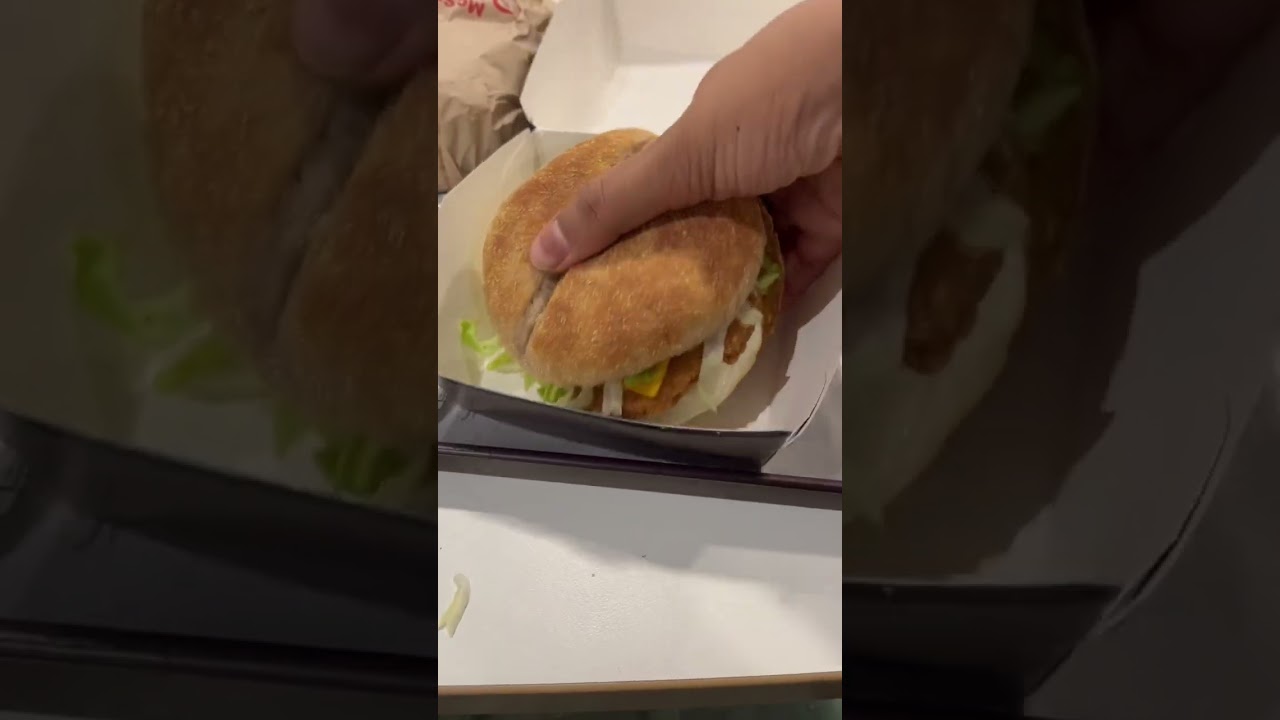 Mc spicy premium chicken burger #burger #mcspicychicken #mcdonalds #premium-burger
