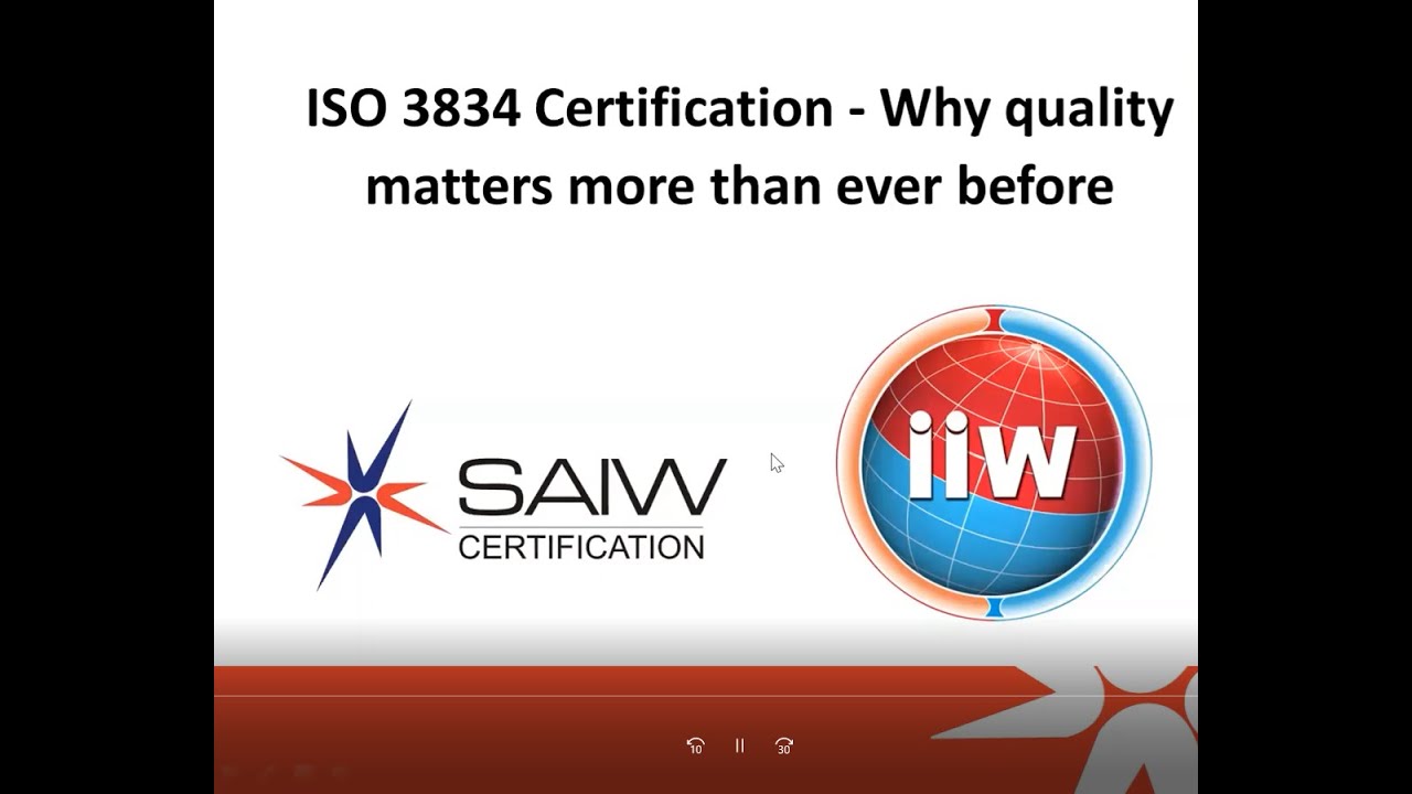 ISO 3834 Company Certification