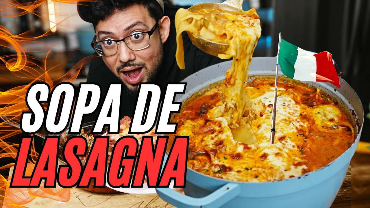 ¡SOPA DE LASAGNA! 🍝 UNA EXPLOSION DE SABOR 🔥 | RECETA FACIL Y DELICIOSA