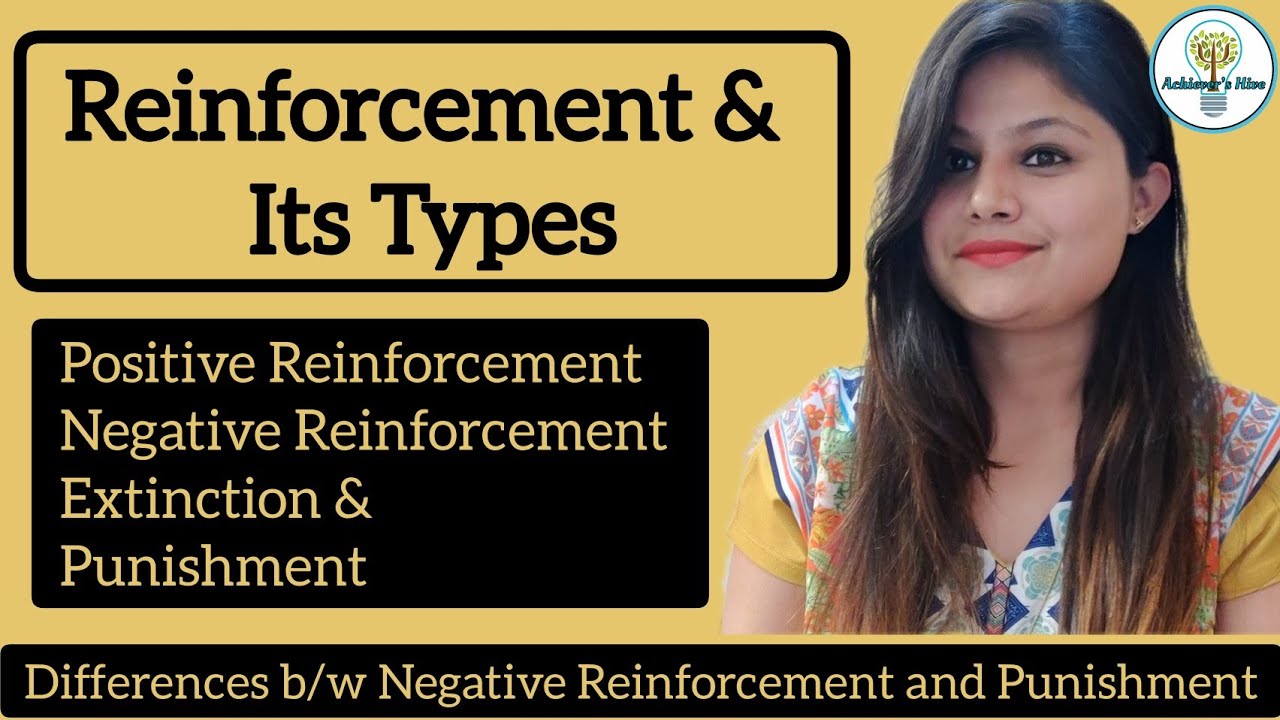 Reinforcement & its Types | Learning | Differences between Negative Reinforcement and Punishment