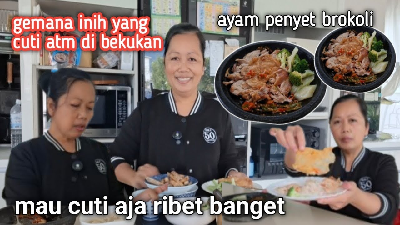 Yang cuti atm di bekukan⁉️tambah ruwet sekarang//ayam penyet brokoli//menu makan siang#tkwtaiwan
