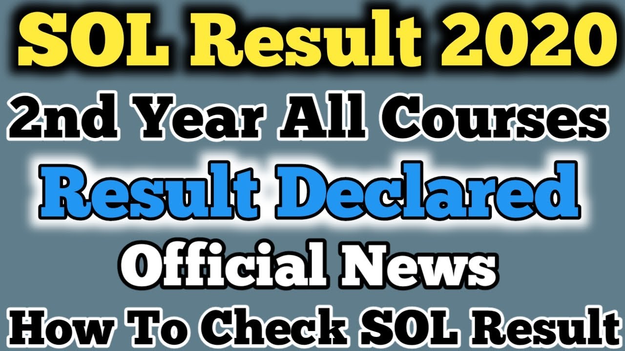 2nd Year Result Declared | DU | NCWEB | SOL | Assignment result 2020 | How To Check ABE Result |