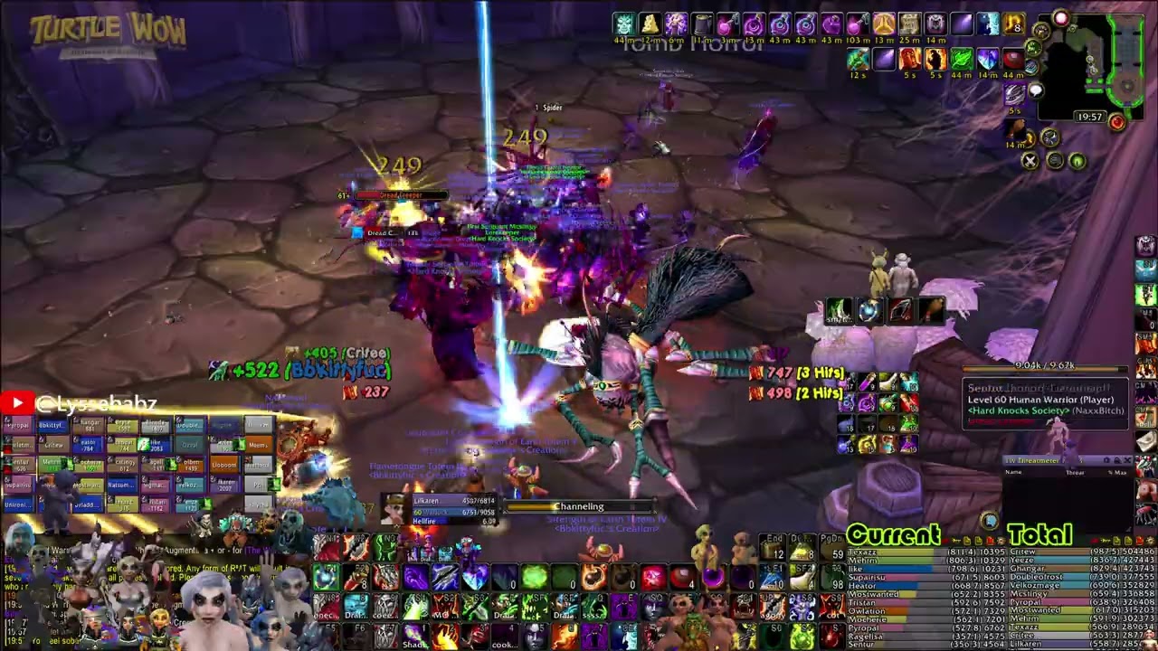 (bad)turtle wow naxxramas 4/3/25 sm/ds/bane warlock pov