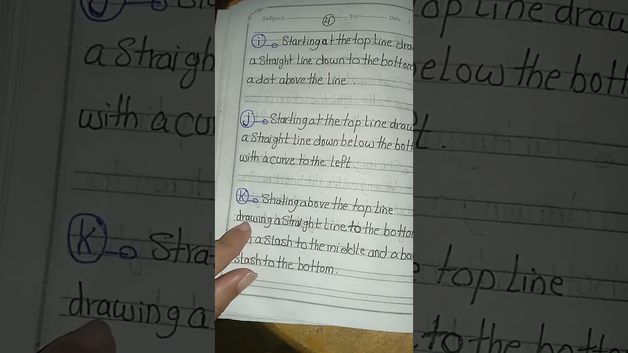 شرح اتجاهات الحروف في اللغة الإنجليزية 
