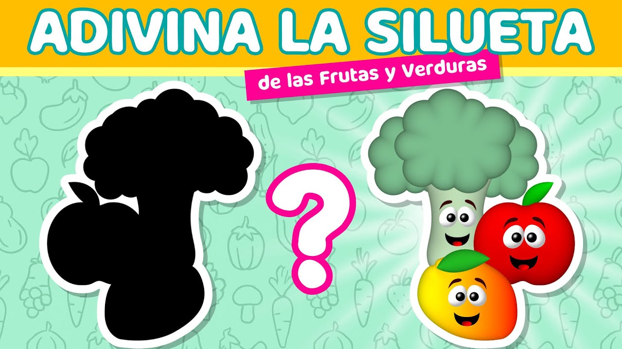 🍓🥦 ADIVINA LA SILUETA DE FRUTAS Y VERDURAS 🍌🍅 – juego de atención y concentración para niños 🧠🎯