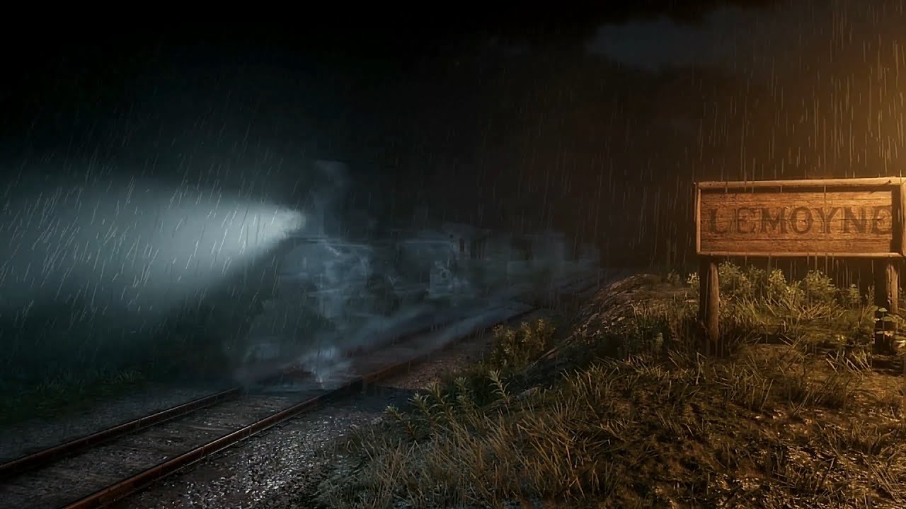 Thunderstorm And The Last Ride Of The Ghost Train - Version 2 | RDR2 Halloween Ambience & ASMR