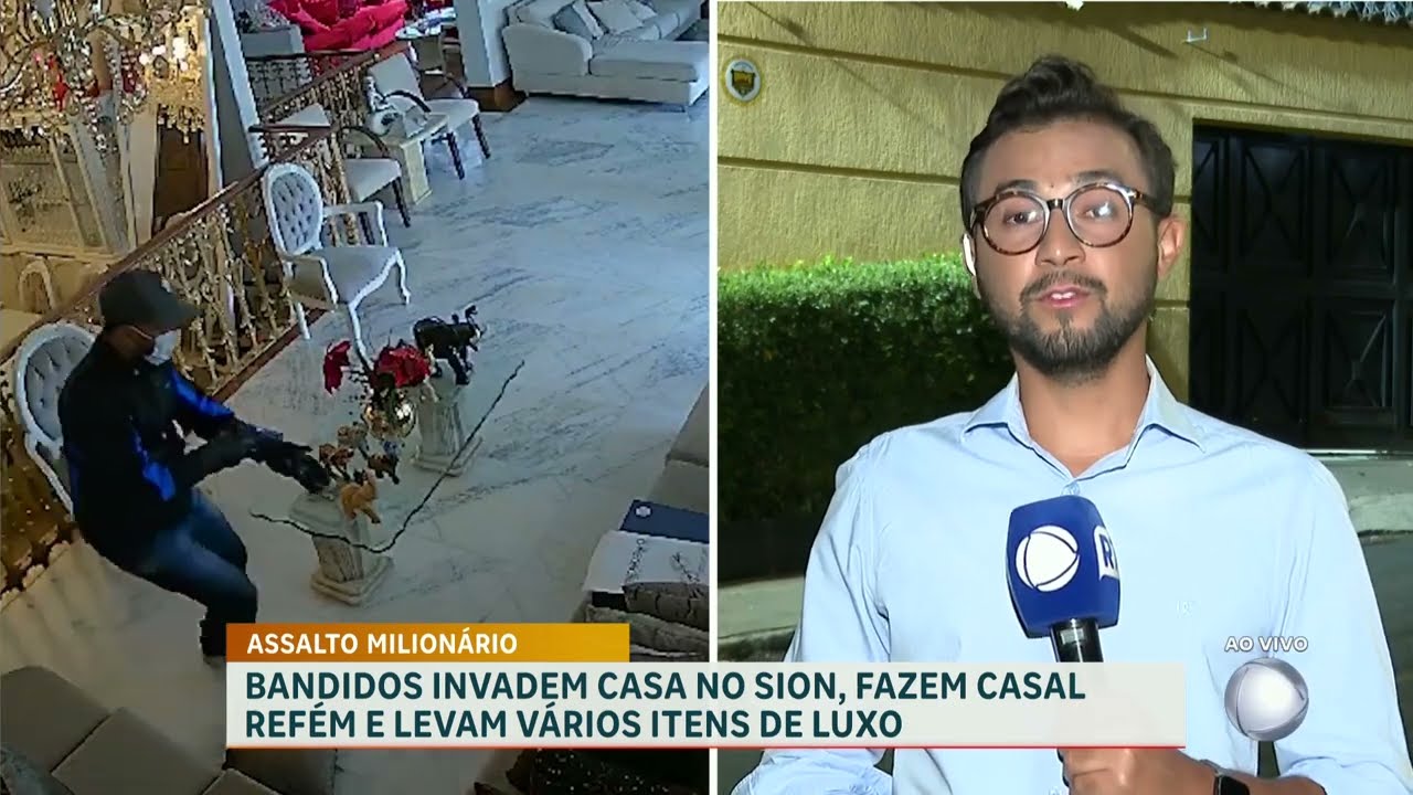Vídeo mostra invasão a casa durante roubo milionário em BH