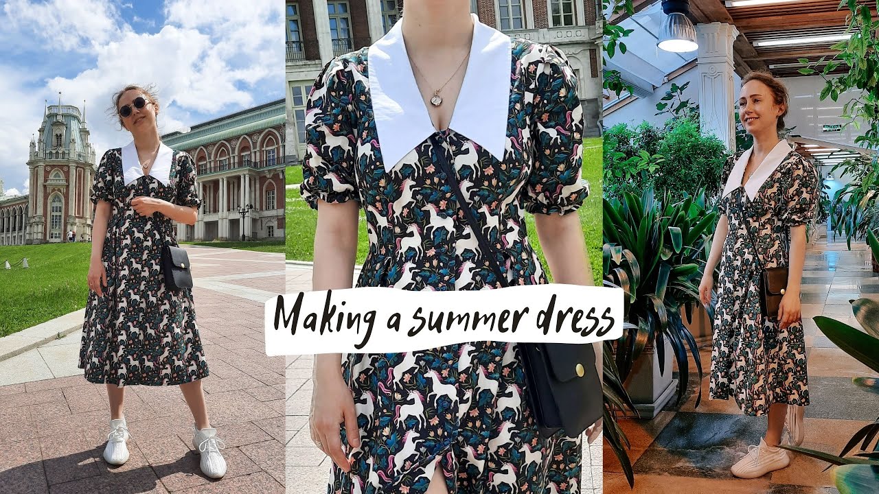 VikiSews Sharon dress - Sewing a summer V neckline dress