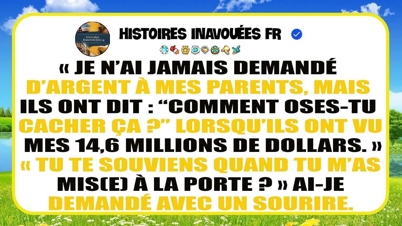 Je N’ai Jamais Demandé D’argent À Mes Parents, Mais Quand Ils Ont Vu Ma Valeur Nette…