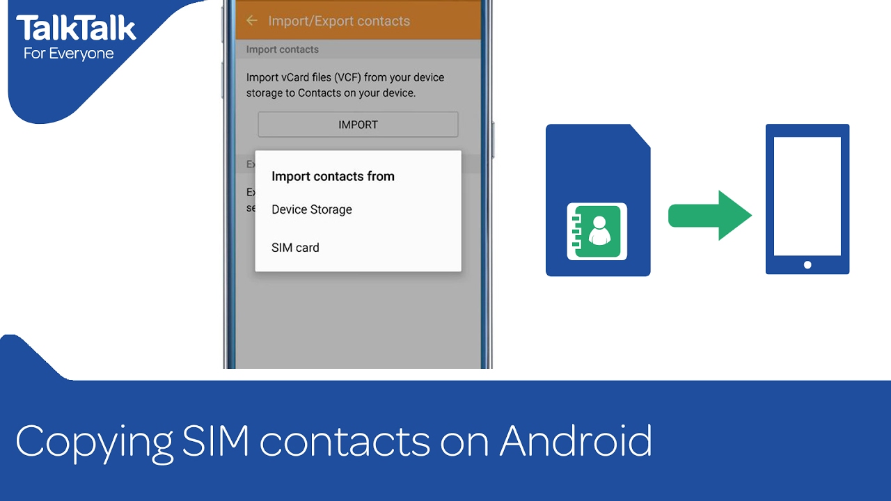 Copying SIM contacts on Android