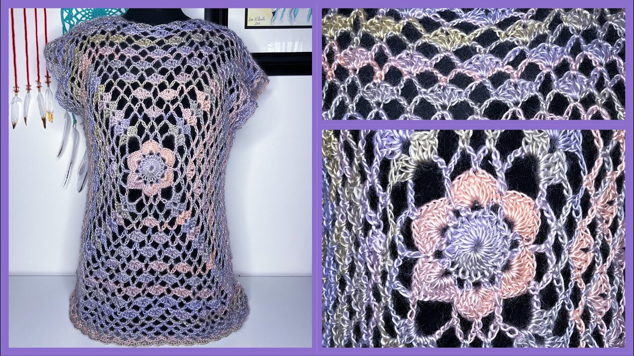 👚Como Hacer una Blusa con Cuadrados en CROCHET , 💯fácil, paso a paso👌