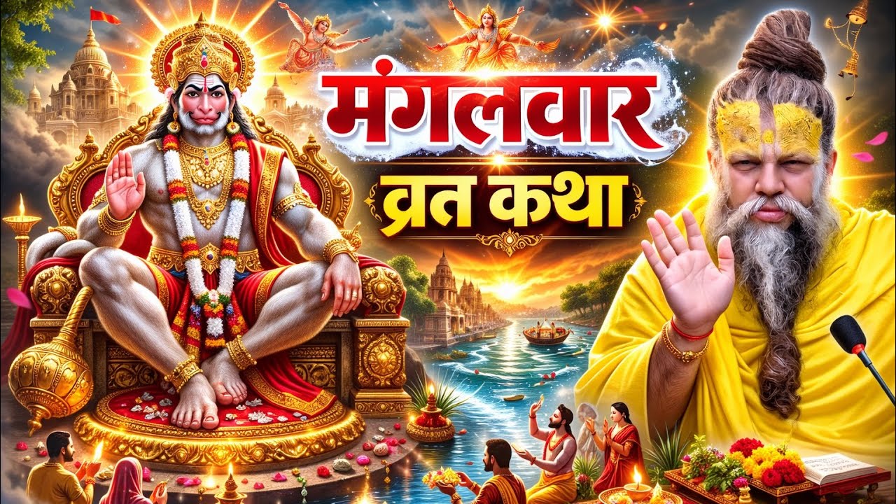मंगलवार व्रत कथा | Mangalwar Vrat katha | हनुमान जी की कृपा से दूर होंगे सारे संकट जरूर सुनें |