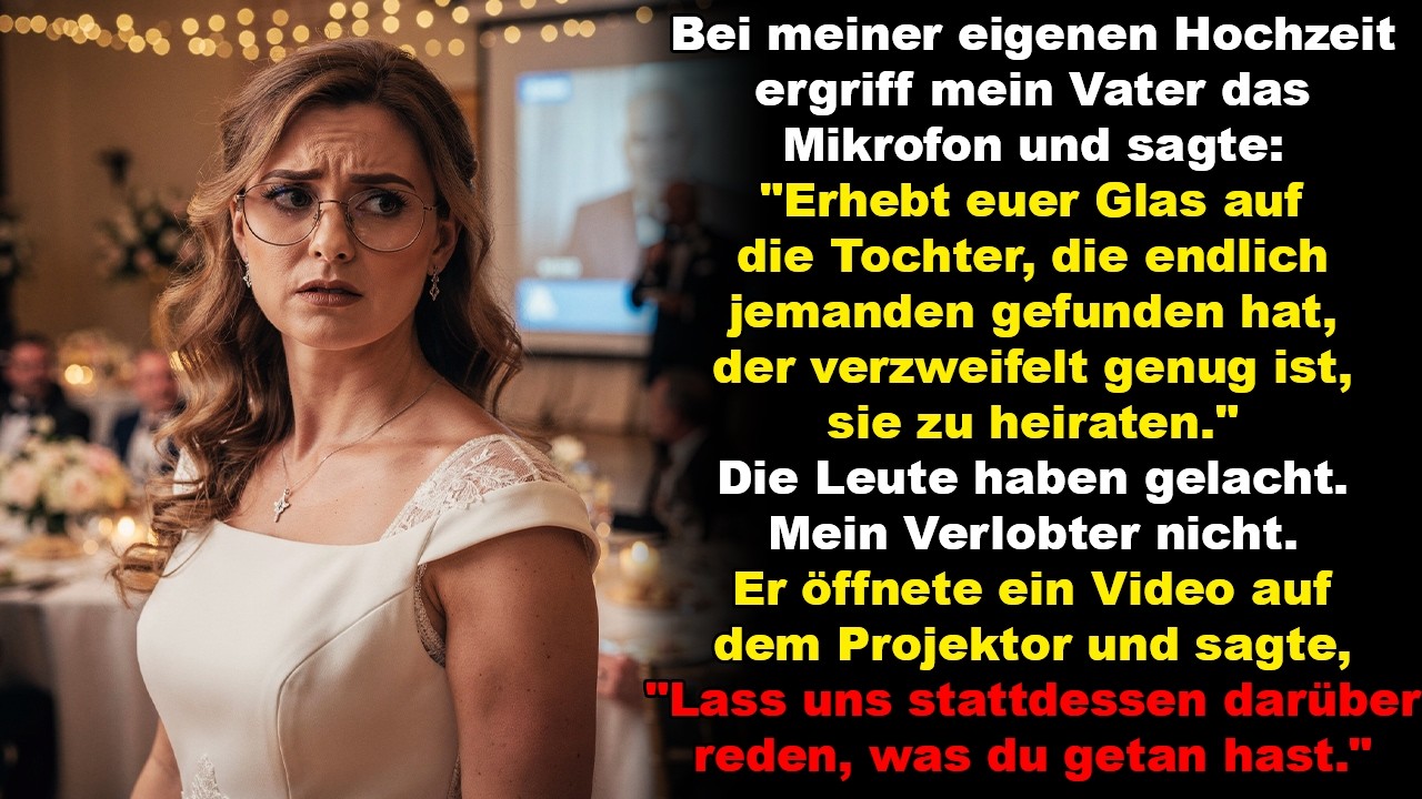 Bei meiner eigenen Hochzeit ergriff mein Vater das Mikrofon und sagte: „Erhebt euer Glas auf die …“