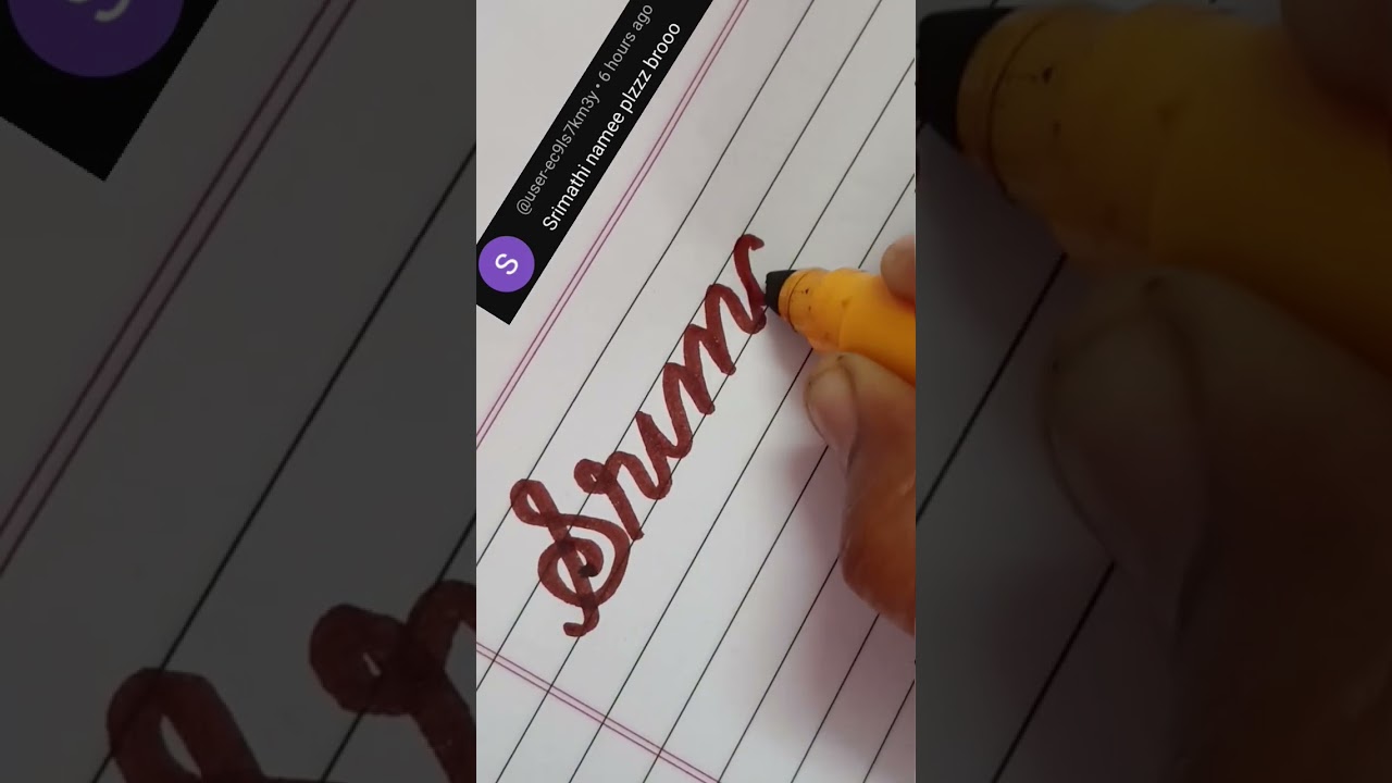 Srimathi ❤️ #calligraphy #shortfeed #handwriting #shortvideo #viral #trending #shorts