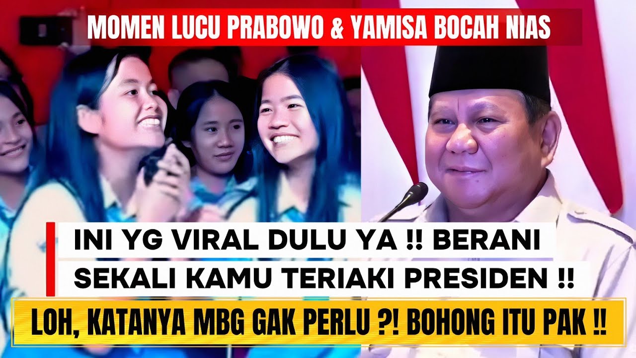 Momen Lucu Prabowo & Yamisa Bocah Nias Ngobrol : Loh Katanya MBG Gak Perlu ?! Bohong itu Pak !!